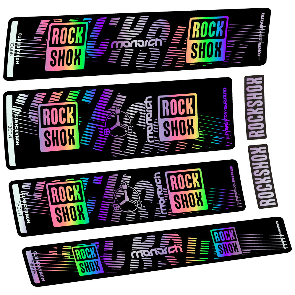 Decal Rock Shox Monarch RT3 2022, Rear Shox, Sticker Vinyl
