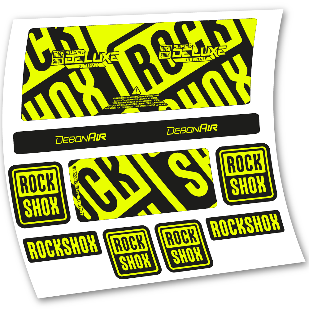 Decal Rock Shox Super Deluxe Ultimate 2020, Rear Shox, sticker vinyl