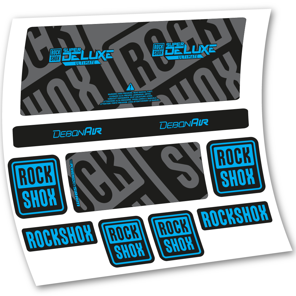 Decal Rock Shox Super Deluxe Ultimate 2020, Rear Shox, sticker vinyl