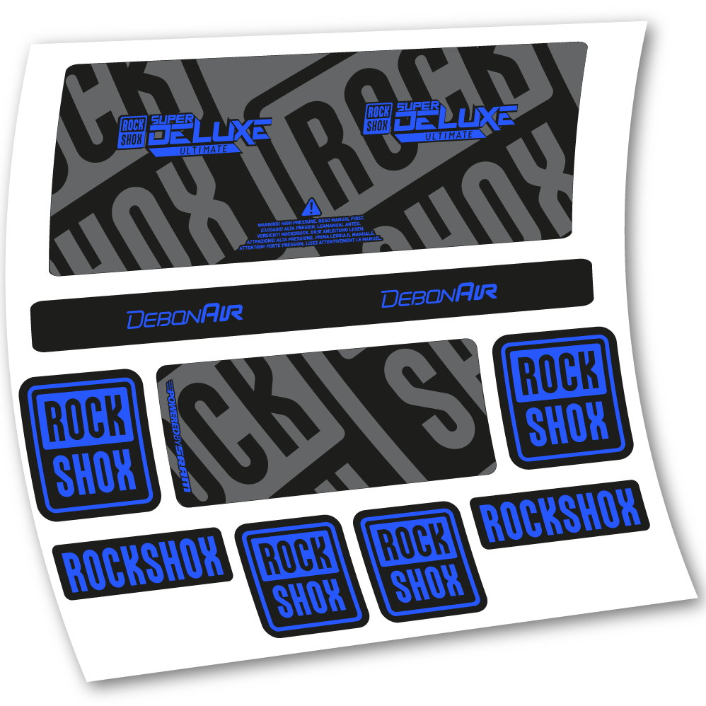 Decal Rock Shox Super Deluxe Ultimate 2020, Rear Shox, sticker vinyl