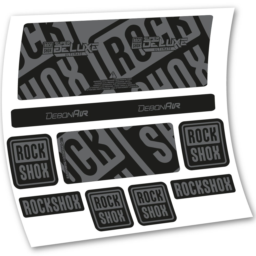 Decal Rock Shox Super Deluxe Ultimate 2020, Rear Shox, sticker vinyl