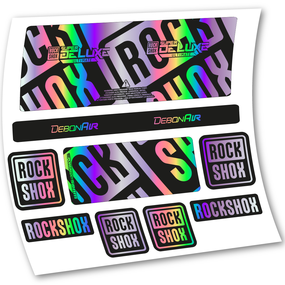 Decal Rock Shox Super Deluxe Ultimate 2020, Rear Shox, sticker vinyl