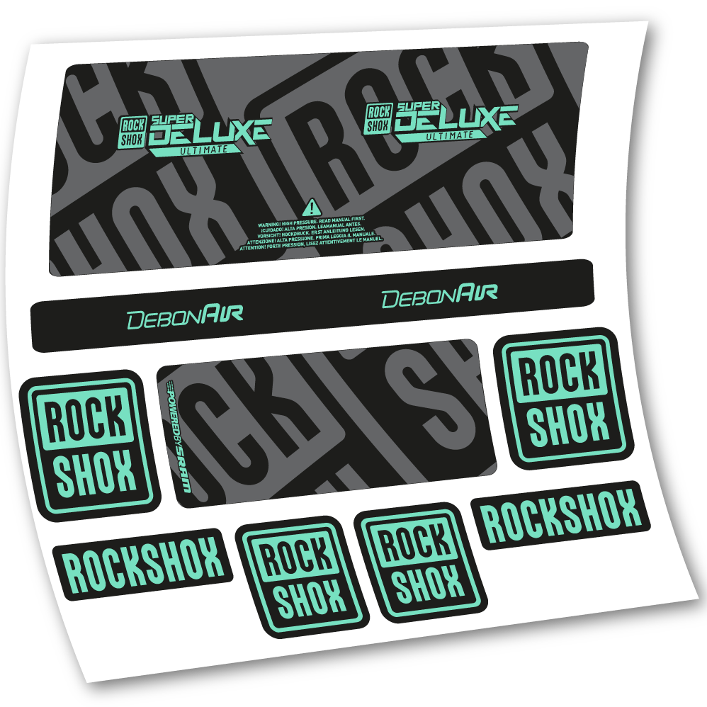 Decal Rock Shox Super Deluxe Ultimate 2020, Rear Shox, sticker vinyl