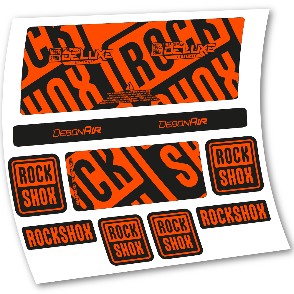Decal Rock Shox Super Deluxe Ultimate 2020, Rear Shox, sticker vinyl
