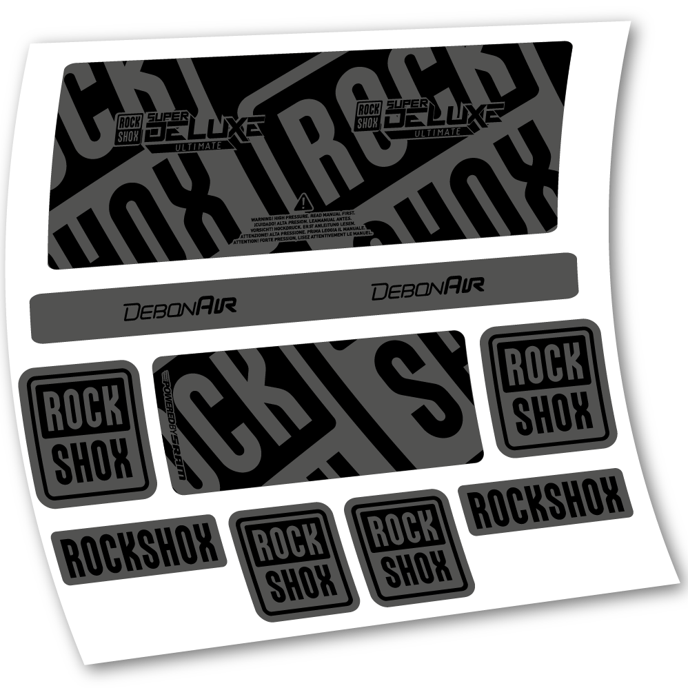 Decal Rock Shox Super Deluxe Ultimate 2020, Rear Shox, sticker vinyl