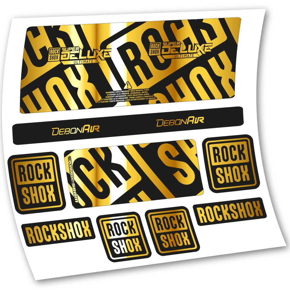 Decal Rock Shox Super Deluxe Ultimate 2020, Rear Shox, sticker vinyl