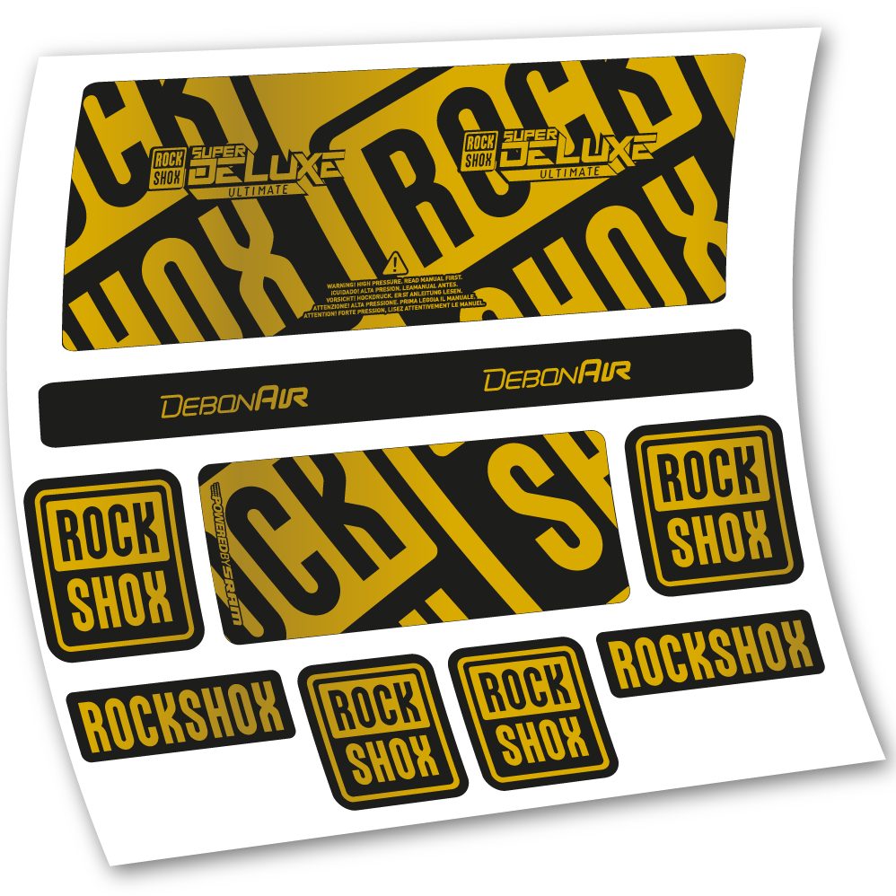 Decal Rock Shox Super Deluxe Ultimate 2020, Rear Shox, sticker vinyl