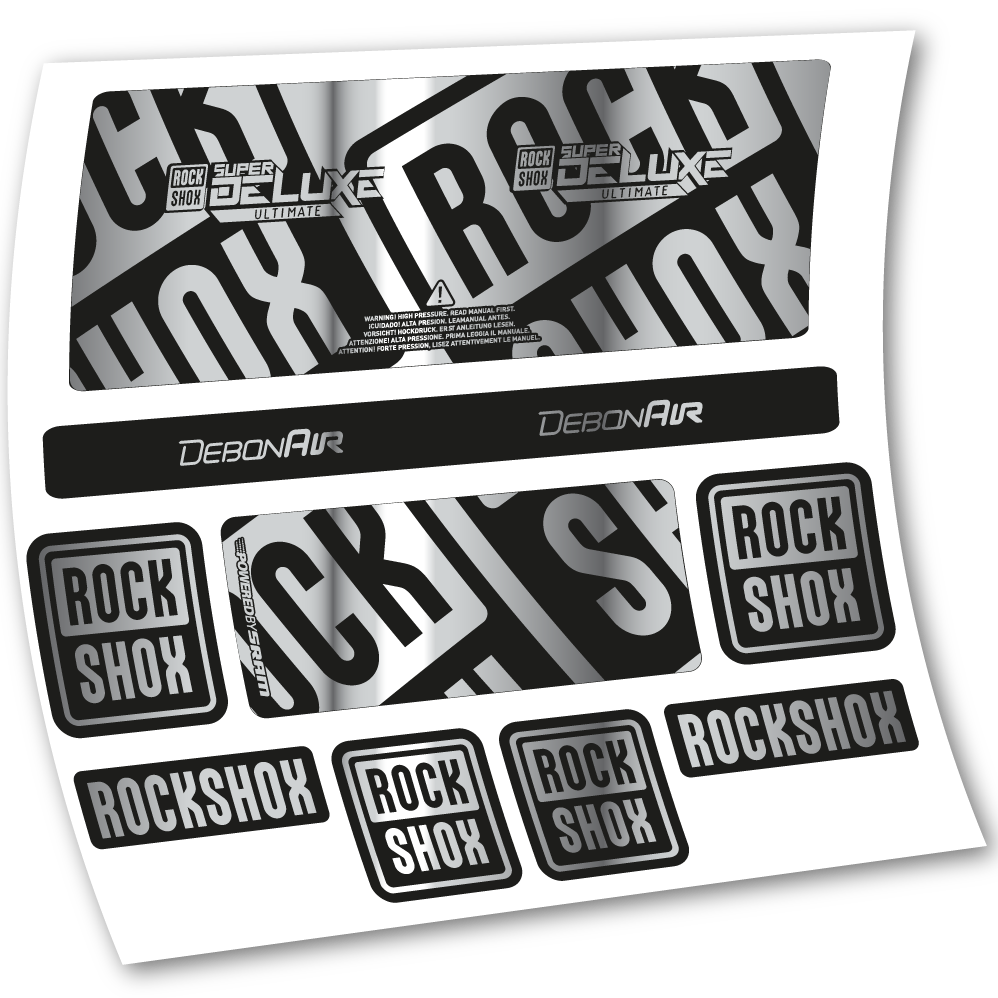 Decal Rock Shox Super Deluxe Ultimate 2020, Rear Shox, sticker vinyl
