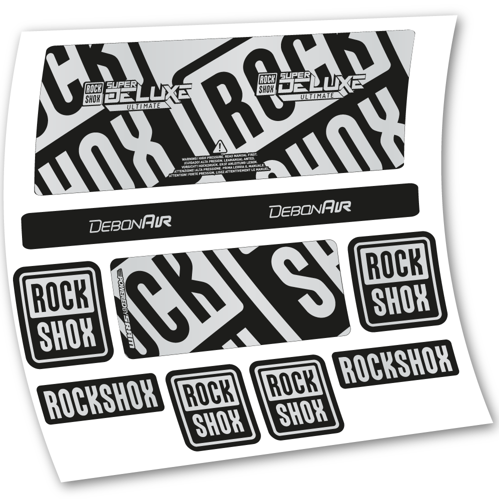 Decal Rock Shox Super Deluxe Ultimate 2020, Rear Shox, sticker vinyl