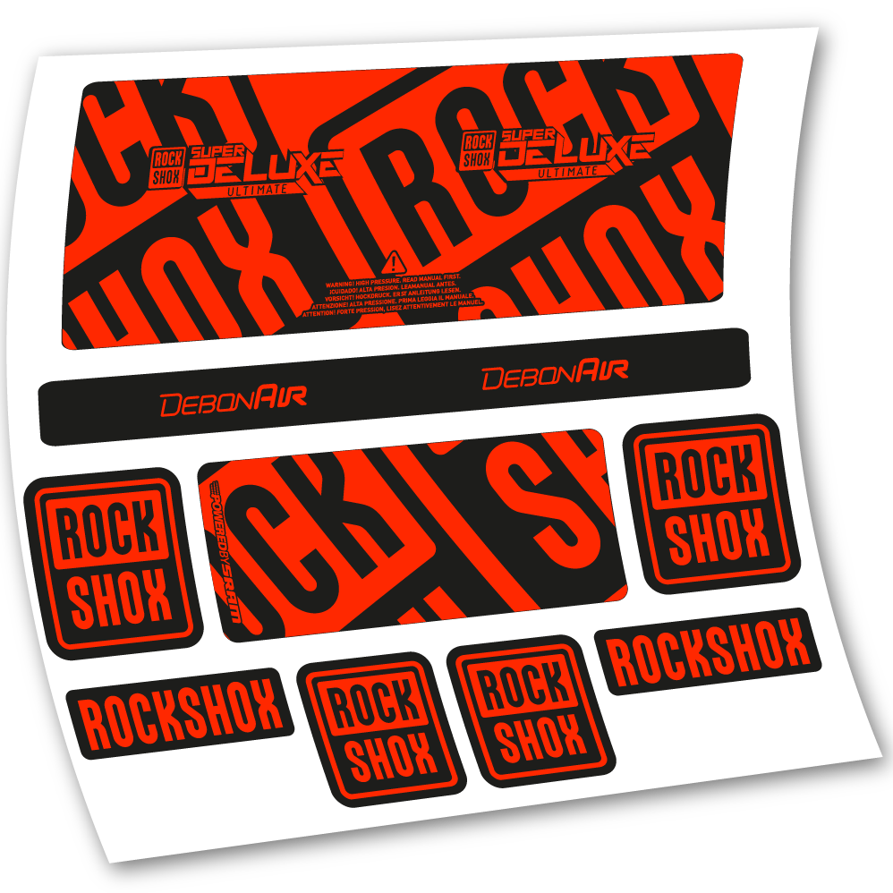 Decal Rock Shox Super Deluxe Ultimate 2020, Rear Shox, sticker vinyl