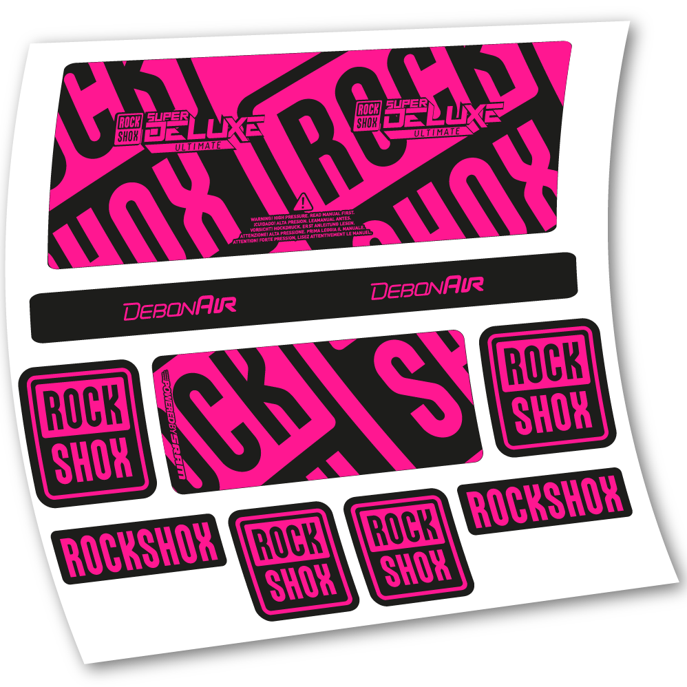 Decal Rock Shox Super Deluxe Ultimate 2020, Rear Shox, sticker vinyl