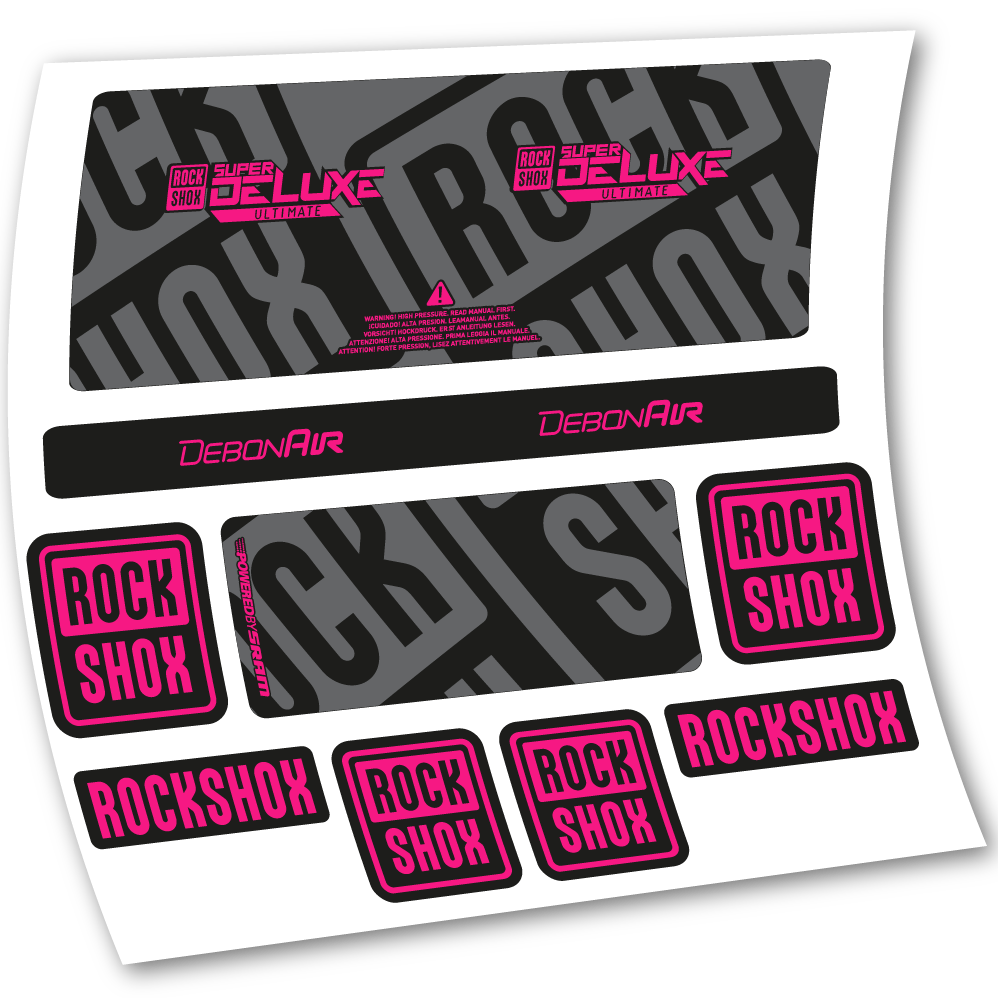Decal Rock Shox Super Deluxe Ultimate 2020, Rear Shox, sticker vinyl