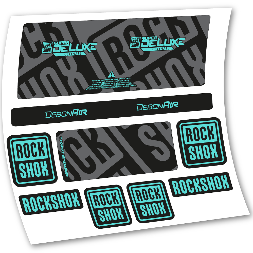 Decal Rock Shox Super Deluxe Ultimate 2020, Rear Shox, sticker vinyl