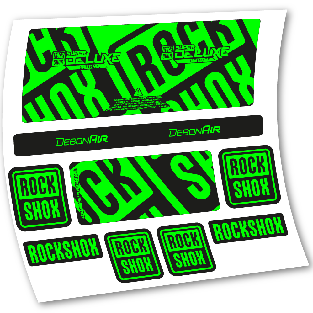 Decal Rock Shox Super Deluxe Ultimate 2020, Rear Shox, sticker vinyl