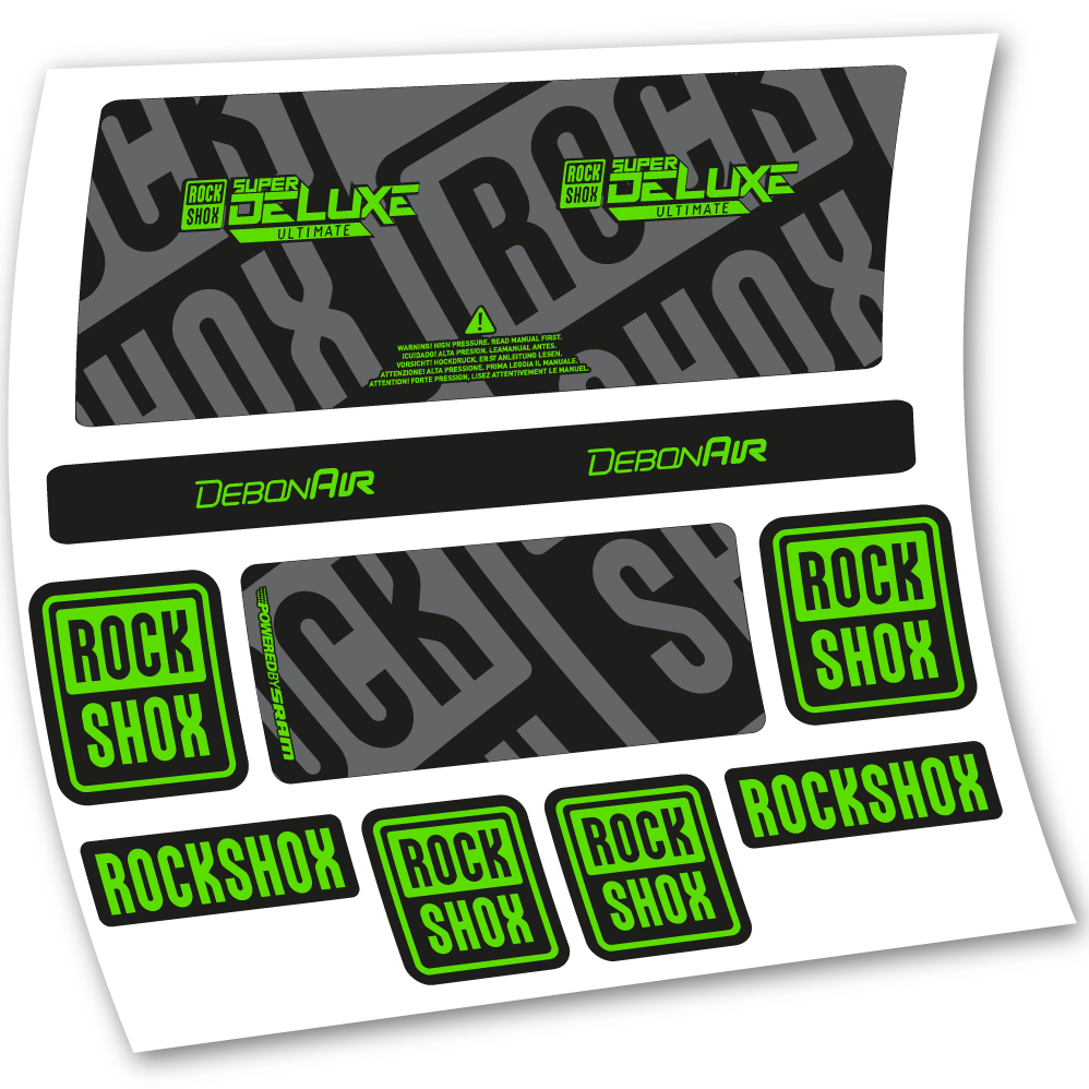 Decal Rock Shox Super Deluxe Ultimate 2020, Rear Shox, sticker vinyl